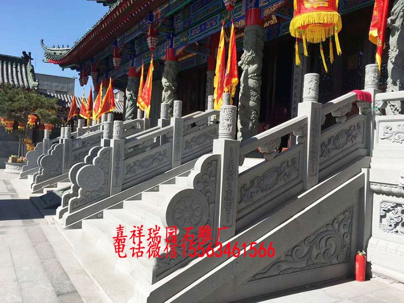 寺庙古建筑石栏杆图片样式大全